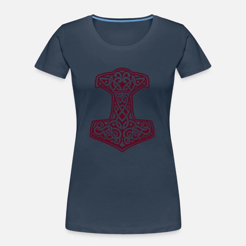 Mjoelnir 02 - Thorshammer Frauen Premium Bio T-Shirt