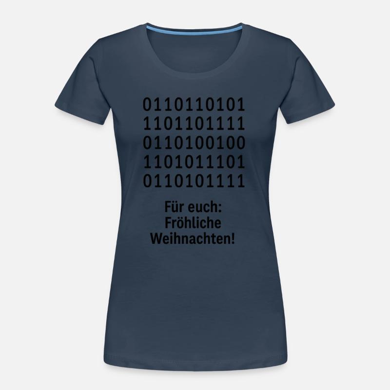 Christmas Code Binary Pattern Women's Premium Organic T-Shirt