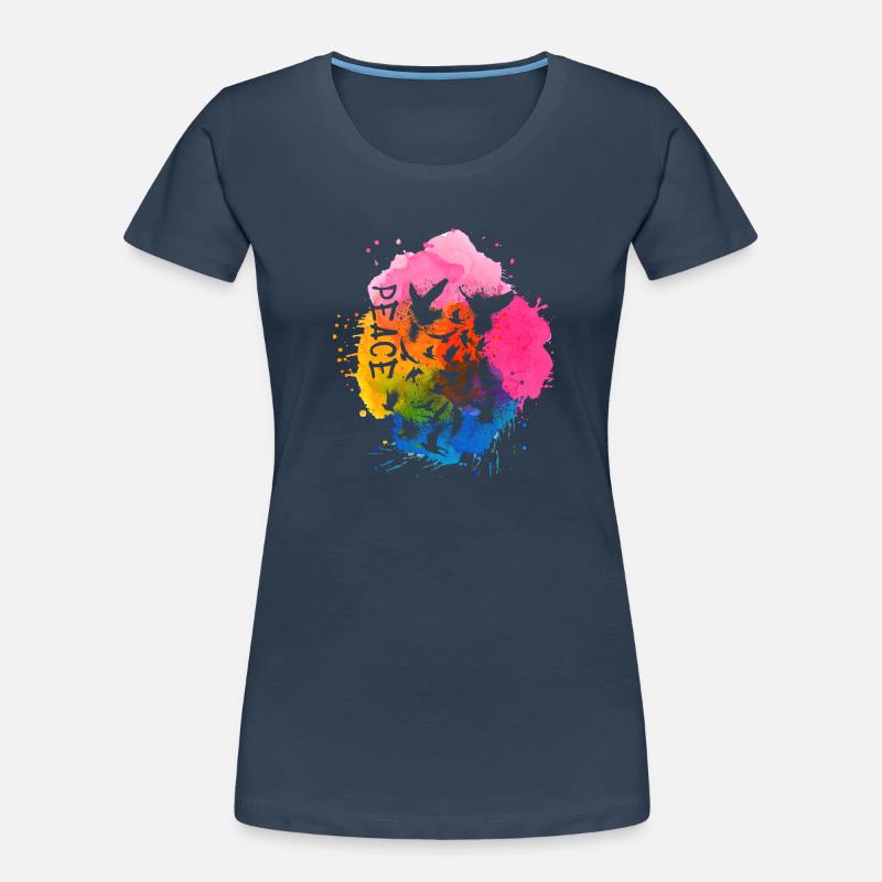 deaf,deaf,birds,flocking birds,graffiti,peace Women's Premium Organic T-Shirt