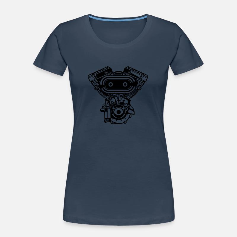 Motorcycle Engine / Engine 02_black Women's Premium Organic T-Shirt