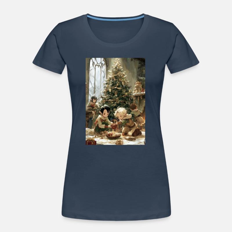 Kinder mit einem Feenbaum Frauen Premium Bio T-Shirt