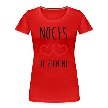 Weizenhochzeit 3 Jahre Ehe - Frauen Premium Bio T-Shirt -  - Vorne - Mia (176cm)