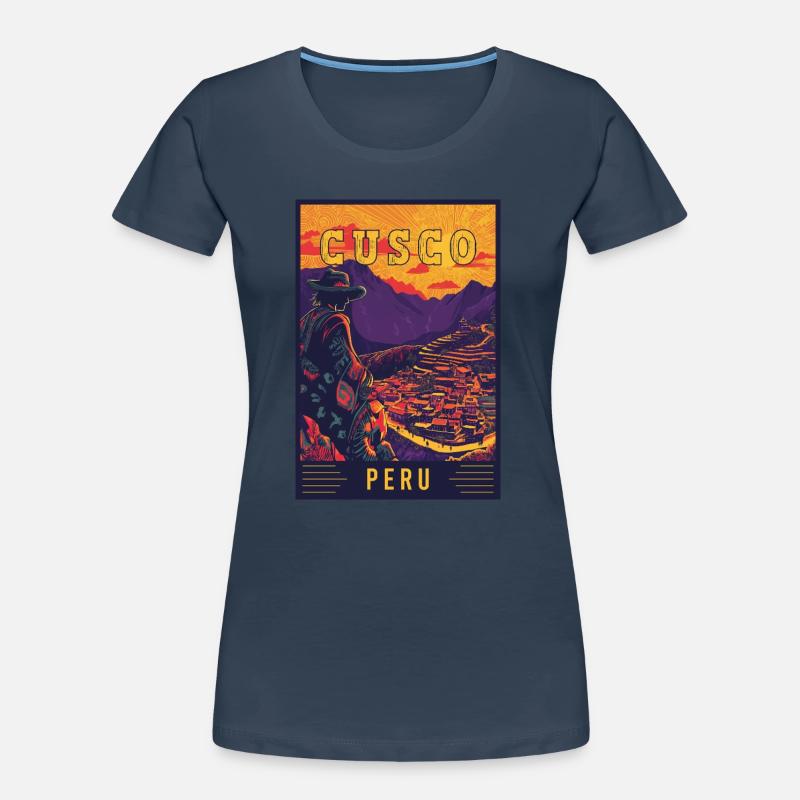 Entdecken Sie das lebendige Cusco in Peru – Reisekunst Frauen Premium Bio T-Shirt