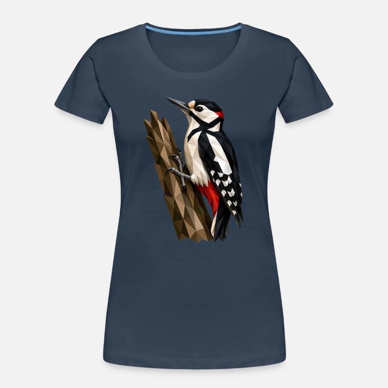 Polygonaler Waldspecht Frauen Premium Bio T-Shirt