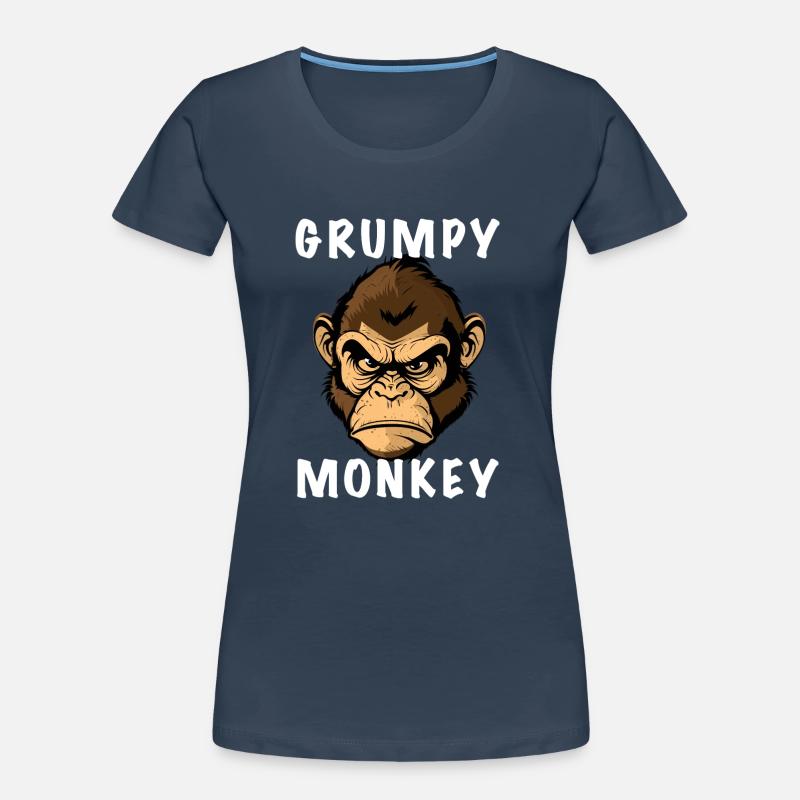 GRUMPY MONKEY - Women's Premium Organic T-Shirt - 