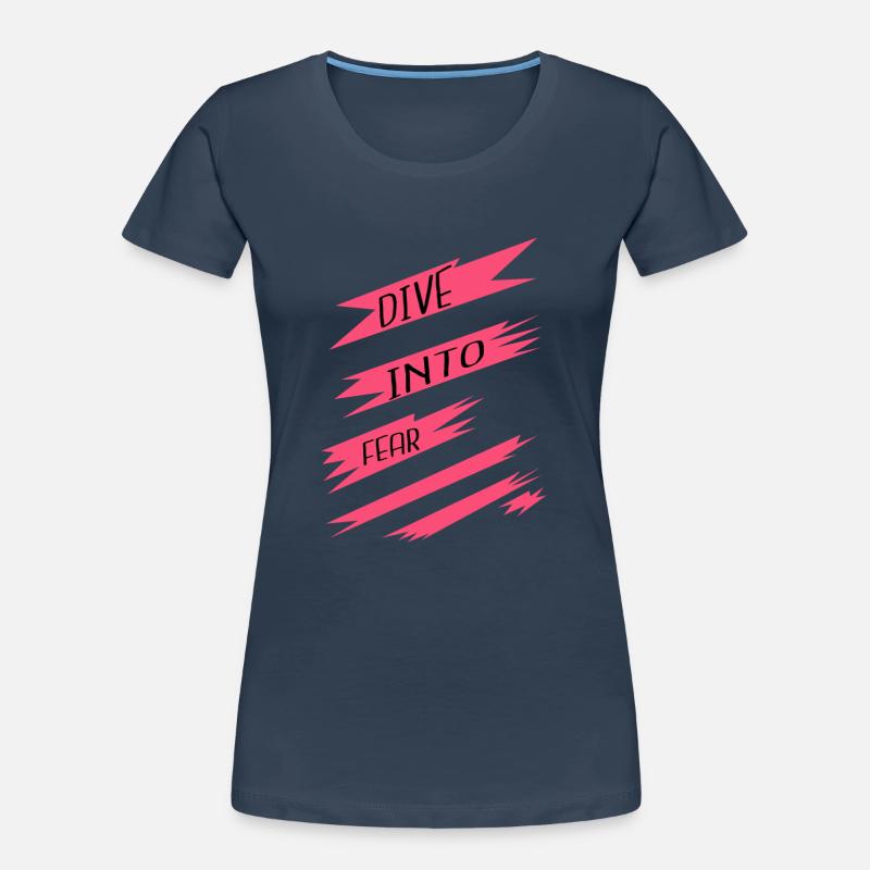Courage résilient chute libre présent citations de courage T-shirt bio Premium Femme