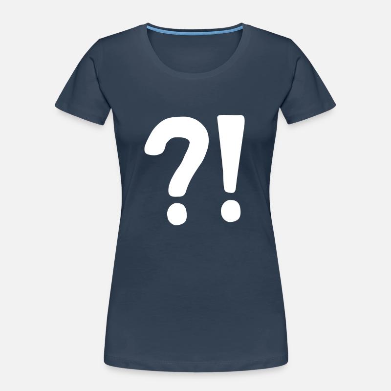 | point d’interrogation Point d’exclamation | icône | Confus T-shirt bio Premium Femme