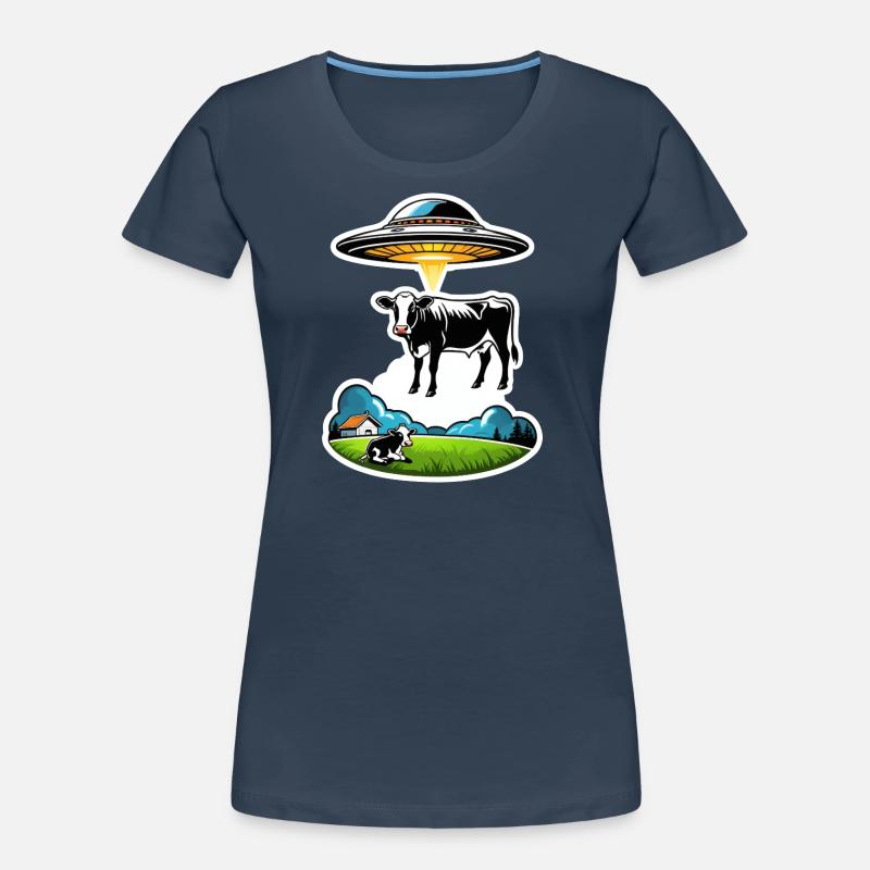 Entführung einer außerirdischen UFO-Kuh Frauen Premium Bio T-Shirt