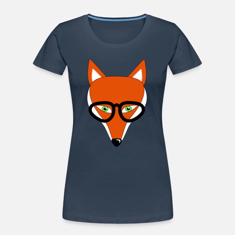 fuchs mit brille geschenk Frauen Premium Bio T-Shirt