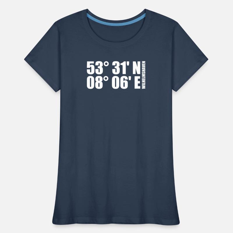 Wilhelmshaven coordinates Women's Premium Organic T-Shirt