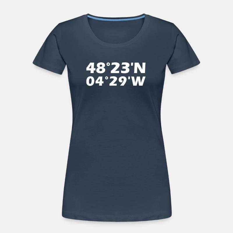 Brest Coordinates Women's Premium Organic T-Shirt
