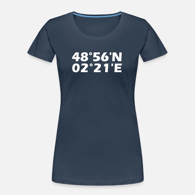 Saint-Denis coordinates Women's Premium Organic T-Shirt