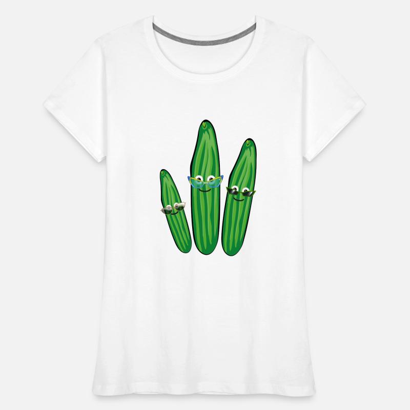Trio de concombre,Concombre,Concombre,Concombre,Lunettes de soleil T-shirt bio Premium Femme