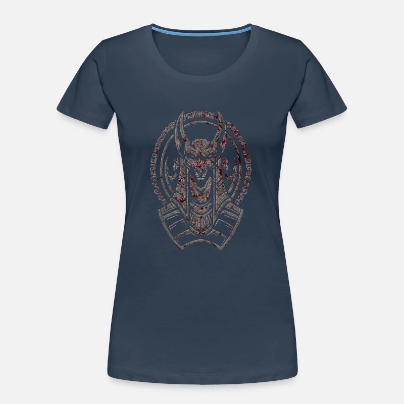 Hiéroglyphe égyptien drapeau du Nil pyramide du pharaon Le Caire T-shirt bio Premium Femme