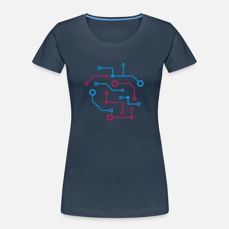 Computer Nerd CPU Data Circuit Electrical Women's Premium Organic T-Shirt