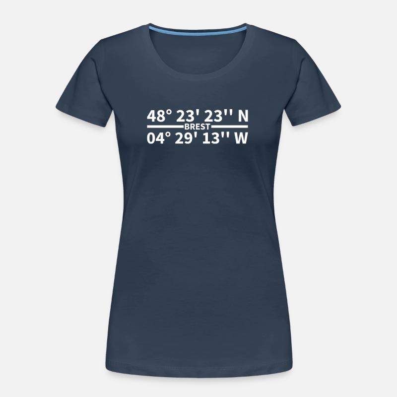 Brest coordinates Women's Premium Organic T-Shirt