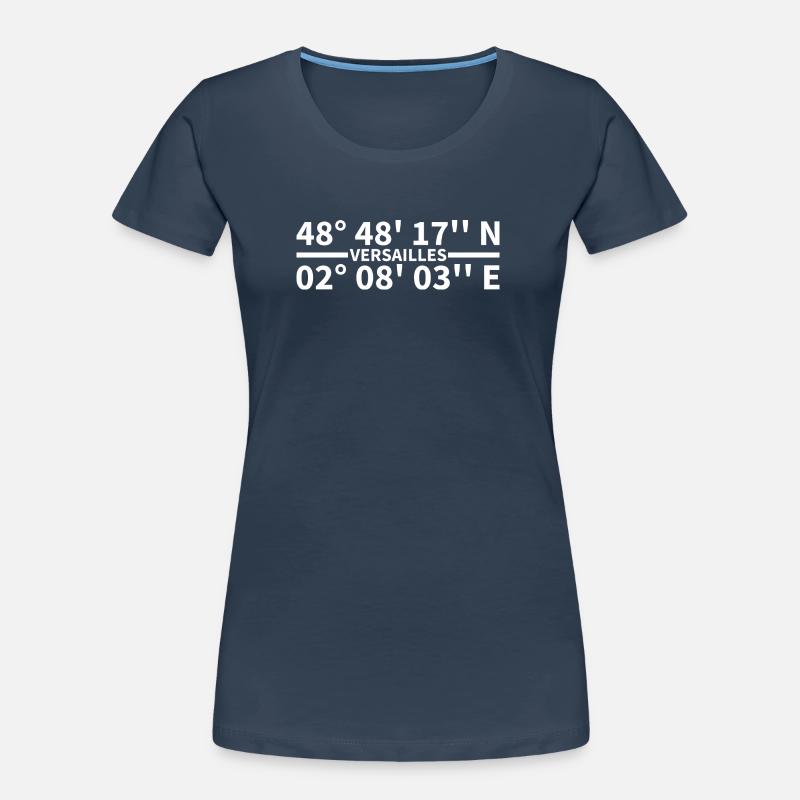 Coordonnées de Versailles T-shirt bio Premium Femme