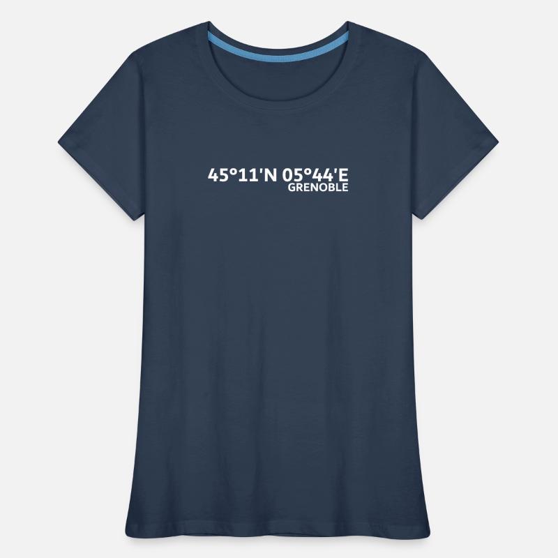 Grenoble coordinates Women's Premium Organic T-Shirt