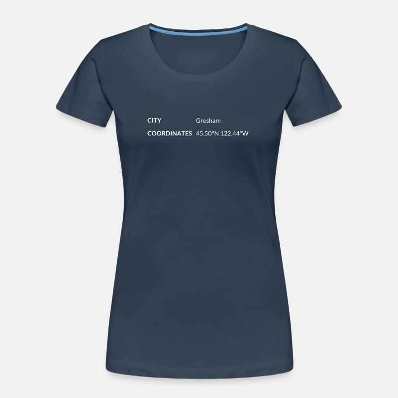 Gresham, Oregon, USA coordinates Women's Premium Organic T-Shirt
