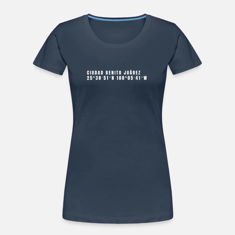 Nuevo León, Mexico Coordinates Women's Premium Organic T-Shirt