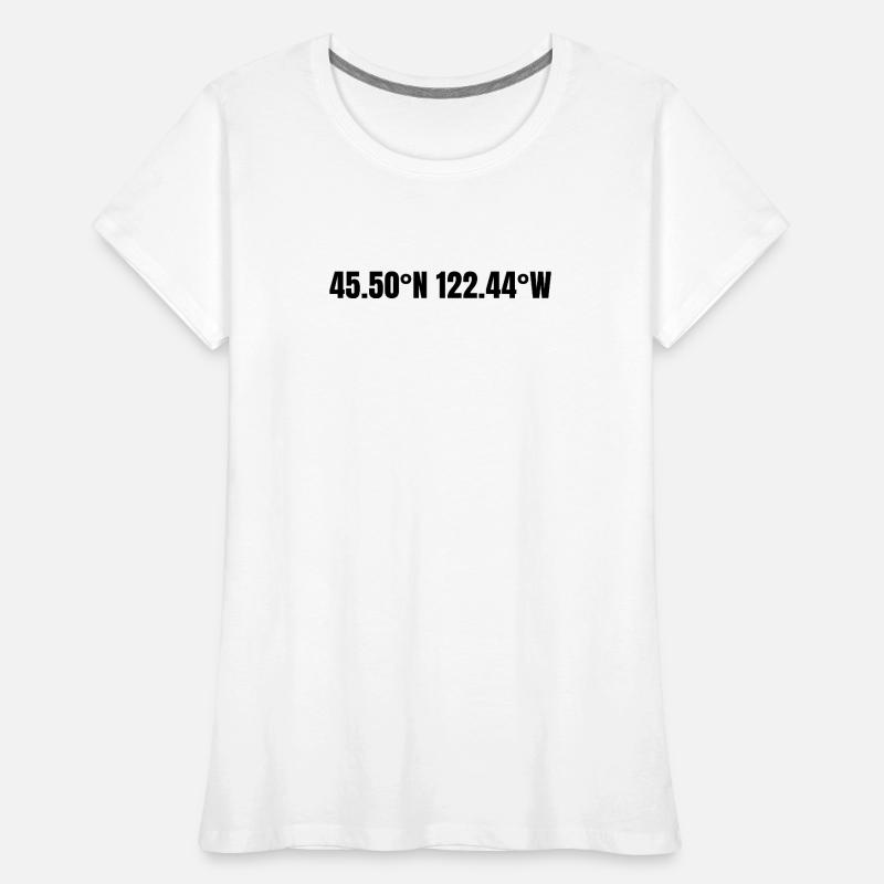 Coordonnées de Gresham, Oregon, États-Unis T-shirt bio Premium Femme