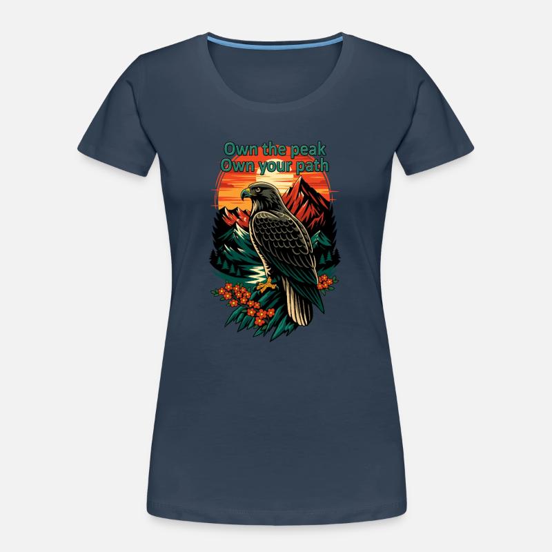 Besitze den Peak Eagle Path Frauen Premium Bio T-Shirt