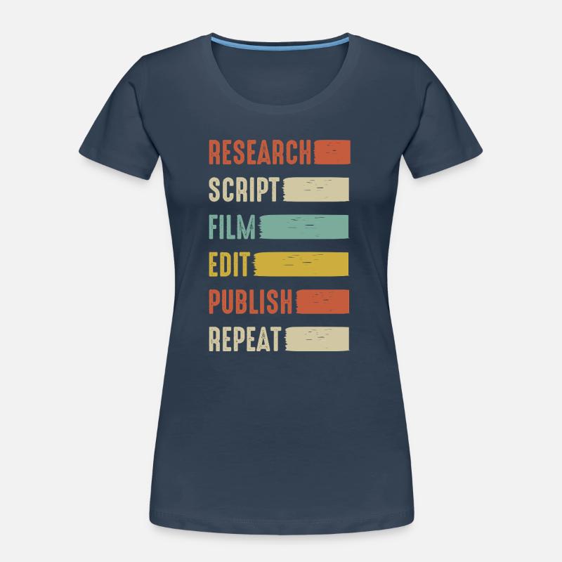 Videoeditor Content Creator Vlogger Streamer Frauen Premium Bio T-Shirt
