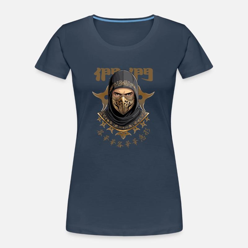 Ninja Samurai Krieger Frauen Premium Bio T-Shirt