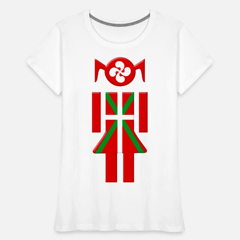 Fille Basque drapeau Euskadi T-shirt bio Premium Femme
