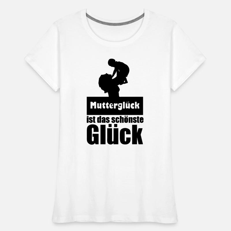 Mutterglück Mutter Muttertag Geburt Geschenk Frauen Premium Bio T-Shirt