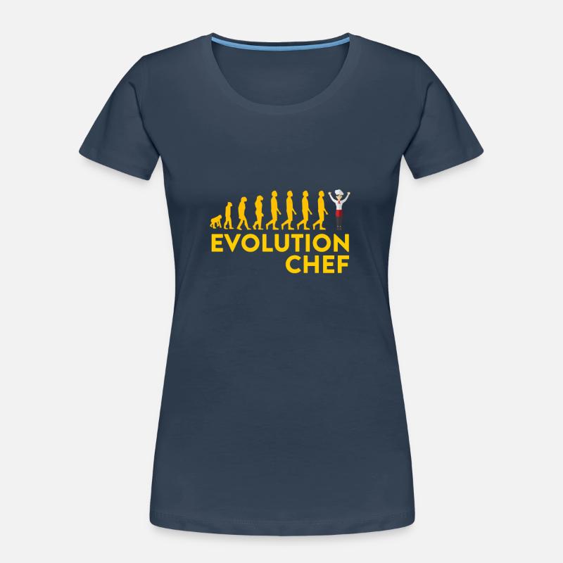 Evolutionärer Chef Motive Frauen Premium Bio T-Shirt