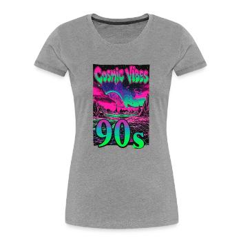 Cosmic Vibes 90s Retro Neon - Frauen Premium Bio T-Shirt -  - Vorne - Mia (176cm)