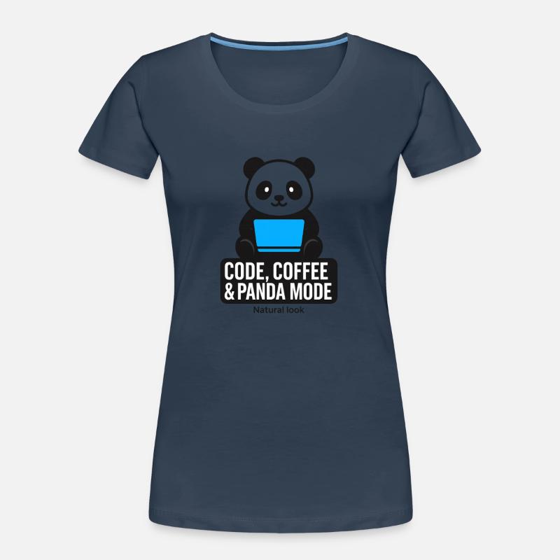 Code, Coffee &amp; Panda Style Women's Premium Organic T-Shirt
