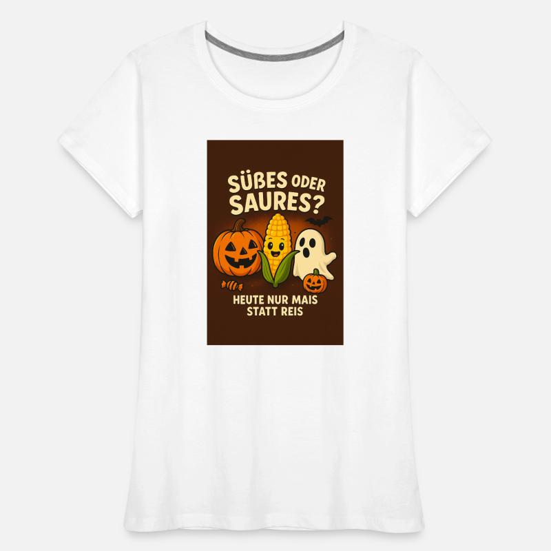 Süßes oder Saures Halloween Spaß Frauen Premium Bio T-Shirt