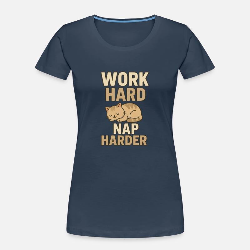 Work Hard Nap Harder Women's Premium Organic T-Shirt