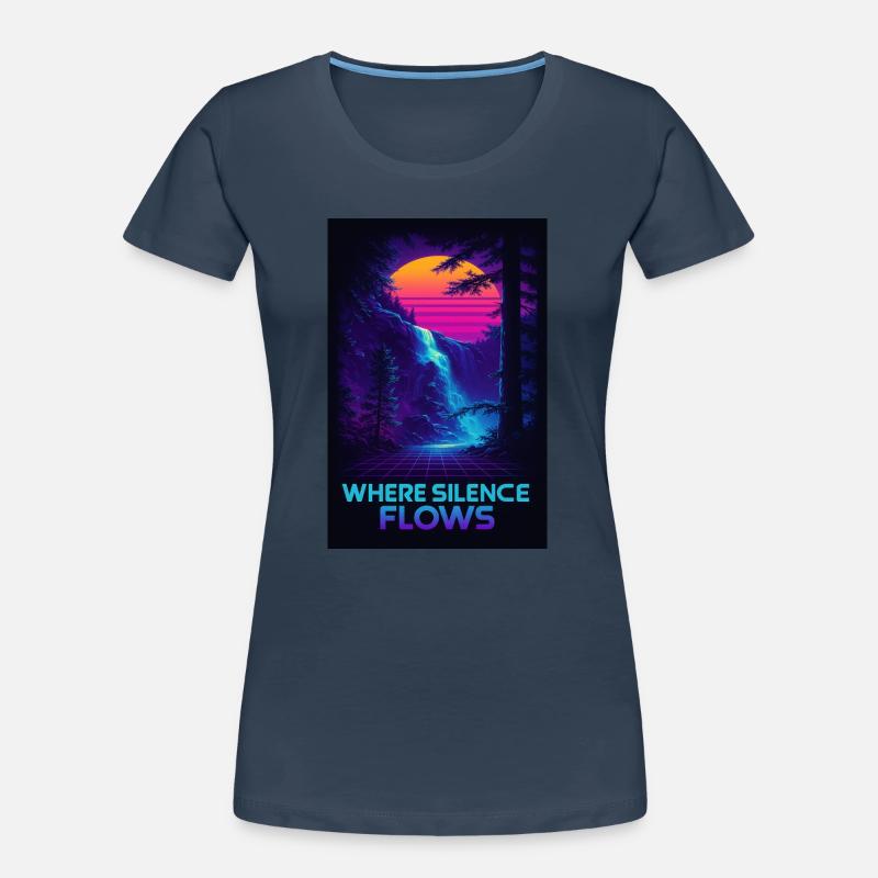 Where Silence Flows Neon Gorge Women's Premium Organic T-Shirt