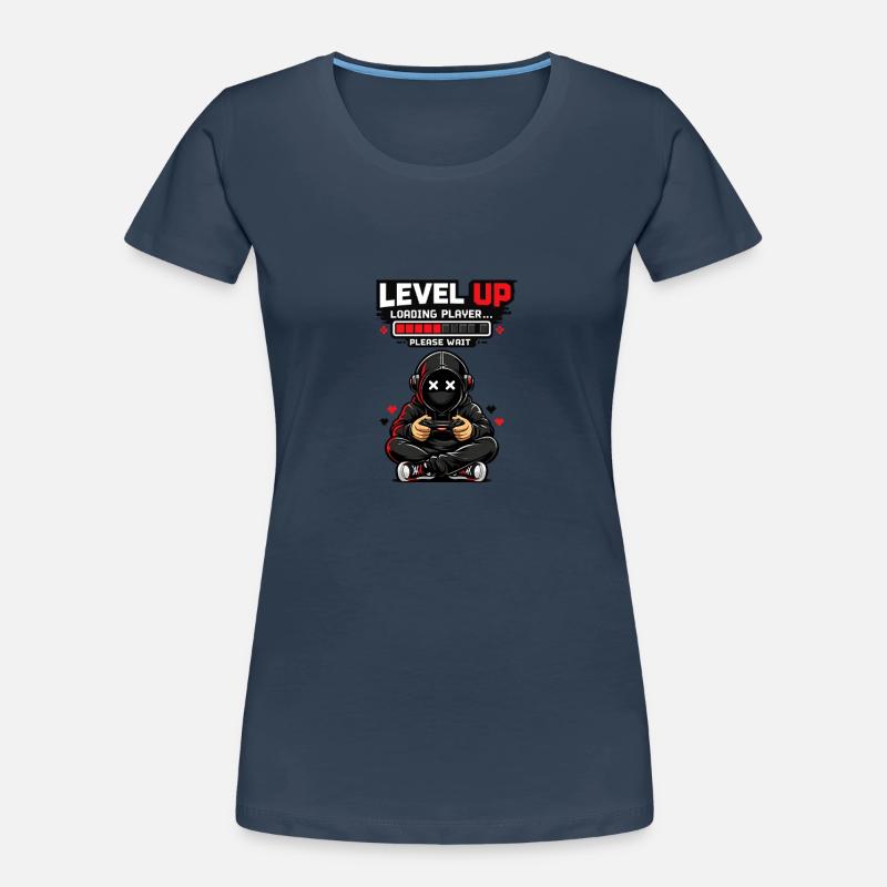 Level Up Loading Pixel Hero Women's Premium Organic T-Shirt