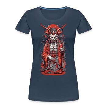 Yokai Retro Streetwear Japan Demon Art Design - Women's Premium Organic T-Shirt -  - Front - Mia (176cm)