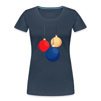 Weihnachtskugeln aufhängen - Frauen Premium Bio T-Shirt -  - Vorne - Mia (176cm)