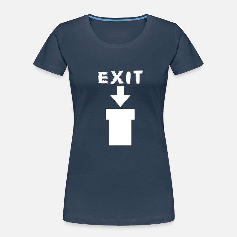Exit Comic Retro Design Frauen Premium Bio T-Shirt