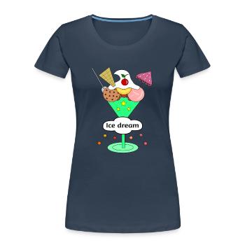 Rêve de glace - T-shirt bio Premium Femme -  - Devant - Mia (176cm)