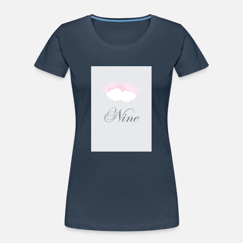 Cloud Nine Grey and Pink with Fluffy Clouds Women's Premium Organic T-Shirt