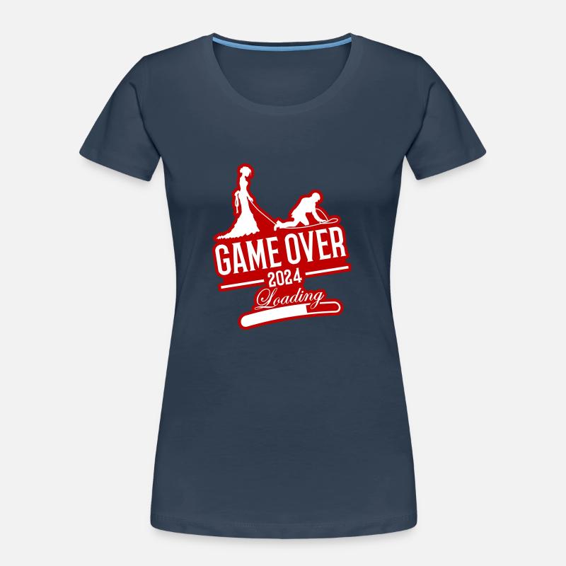 Hochzeit Loading 2024 Game Over Frauen Premium Bio T-Shirt