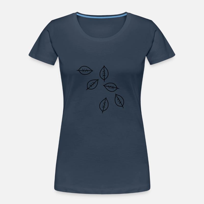 leaf pattern leaves icon shape nature Women's Premium Organic T-Shirt
