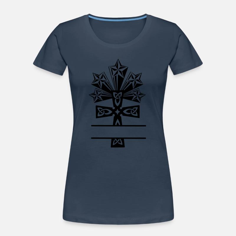 Celtic cross five star monogram Women's Premium Organic T-Shirt