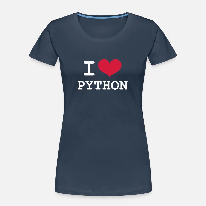 I Love Python T-shirt bio Premium Femme