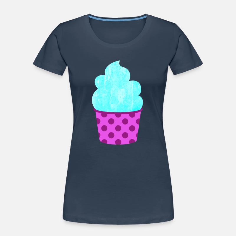 Eis Eiscreme Eiskrem Dots Punkte Softeis Sommer Frauen Premium Bio T-Shirt