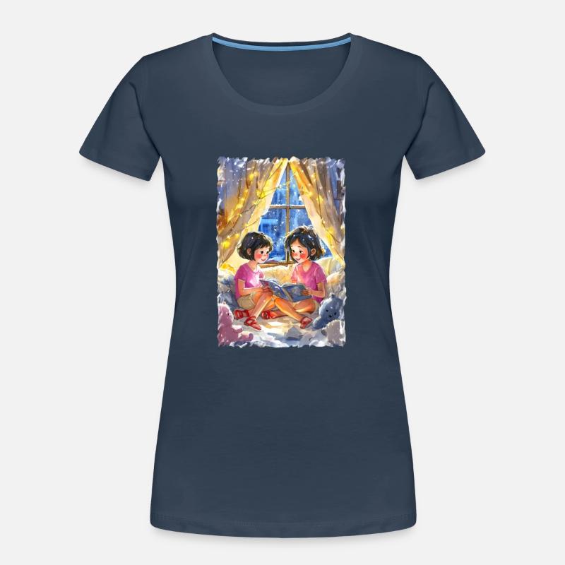 Construction d’un fort de couvertures T-shirt bio Premium Femme