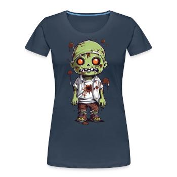 Mitternachts Zombie Spaß an Halloween - Frauen Premium Bio T-Shirt -  - Vorne - Mia (176cm)