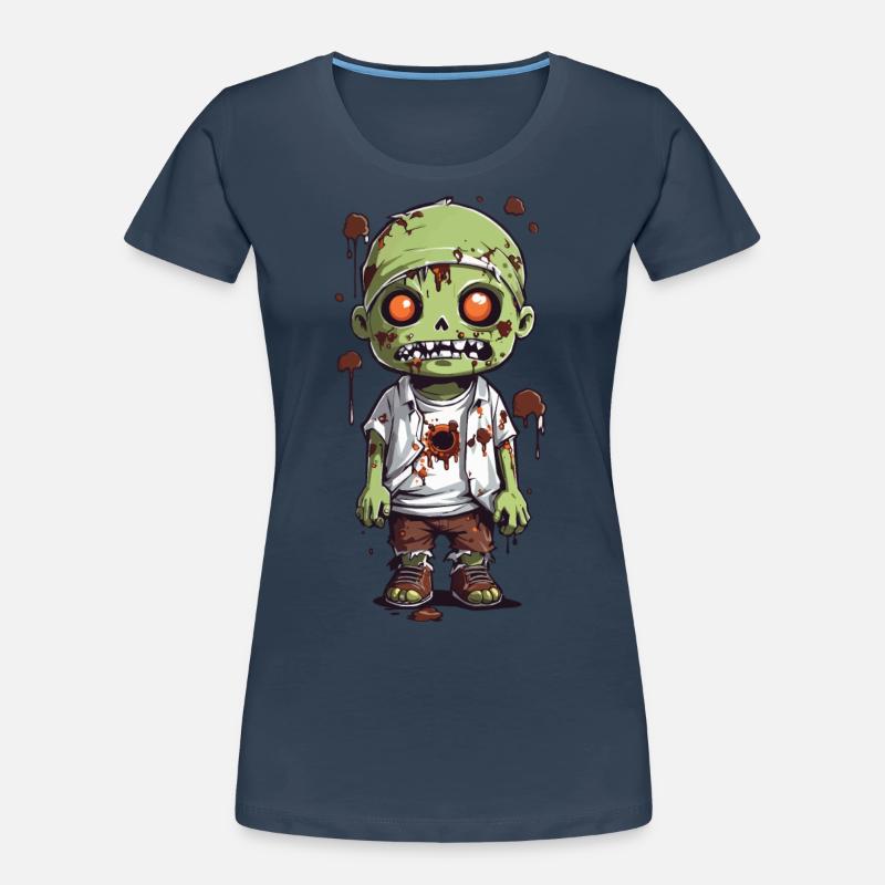 Mitternachts Zombie Spaß an Halloween Frauen Premium Bio T-Shirt